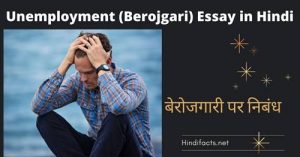 essay writing on berojgari in hindi